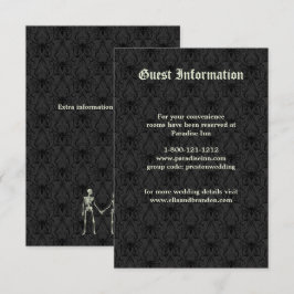 Convite Placa de gabinete do Elegant Skeletons