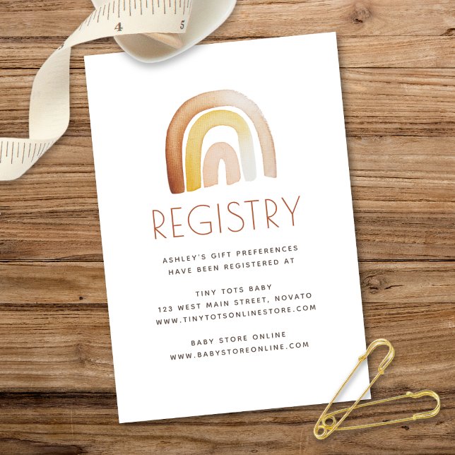 Convite Placa de gabinete Gift do Chá de fraldas Arco-Íris (Criador carregado)