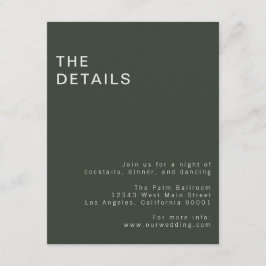 Convite Placa de gabinete verde moderna gótica