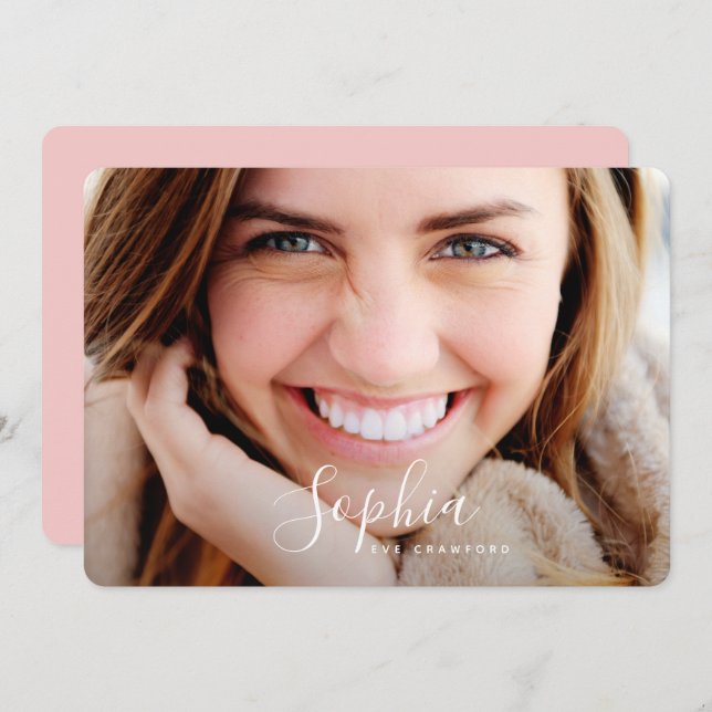 CONVITE PLACA DE GRADUAÇÃO DE NOME DE SCRIPT (Frente/Verso)