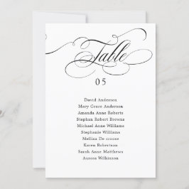 Convite Placa de Gráfico de Assentos de eterno de caligraf