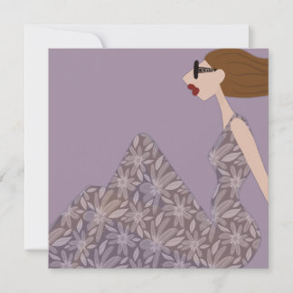 Convite Placa de Ilustração de Moda Gentil Breeze