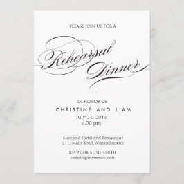 Convite Placa de Janto de ensaio de script florescente