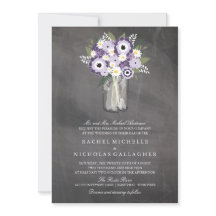 Placa de jardim roxo Mason Jar | Casamento