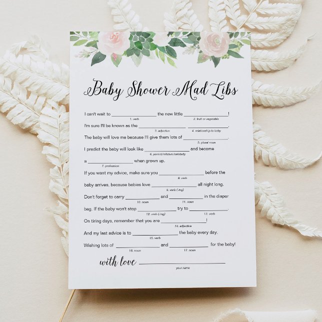 Convite Placa de Jogo do Chá de fraldas DEVON Greenery Lib (Criador carregado)