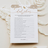 Placa de jogo do Chá de fraldas Pai Twinkle Star