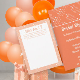 Convite Placa De Jogo Moderno Do Século De Médio Peach MCM