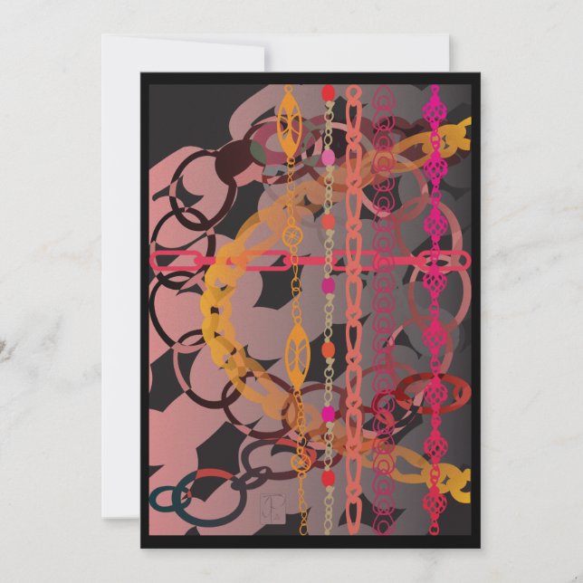 Convite Placa de Links Rosa (Frente)