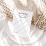Convite Placa de Lista de Baldes Personalizada Recentement<br><div class="desc">Cartão de conselho de casamento para a noiva e o noivo. Um cartão de lista de baldes para o primeiro ano de casamento do recém-casado. ELLE PPW551</div>