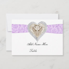 Convite Placa de Local de Mesa Roxo Unicorn