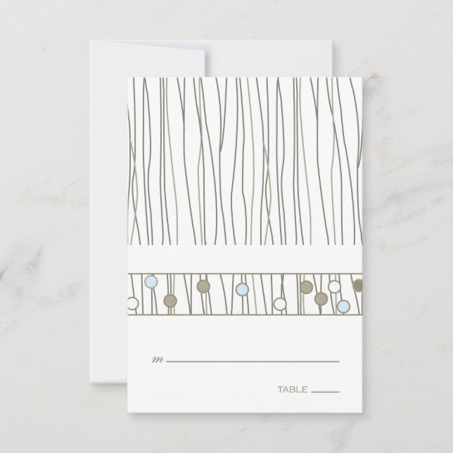Convite Placa de lugar de Mesa dobrada (Frente)