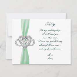 Convite Placa de Madrinha de casamento do Coração Infinito