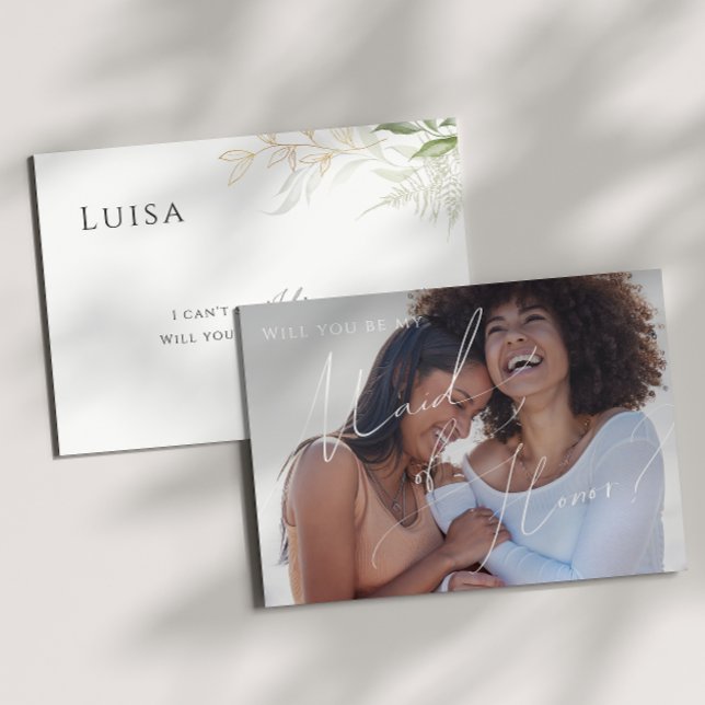 Convite Placa de Madrinha de casamento verde e Dourada (Criador carregado)