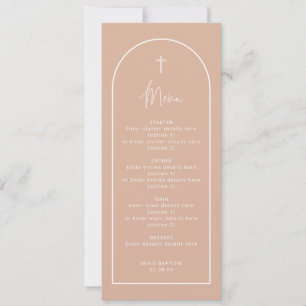 Convite Placa de Menu de Cruzamento de Arca Rosa Longa
