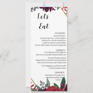 Convite Placa de menu do Modern Set 4