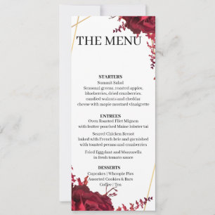 Convite Placa de menu Modern Set 10