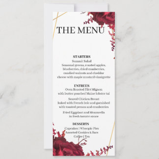 Convite Placa de menu Modern Set 10