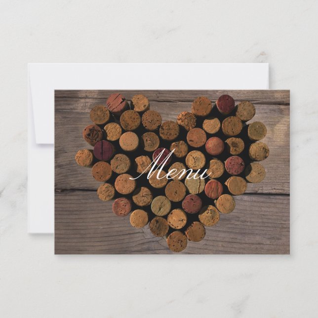 Convite Placa de menu Vinho nº 2 (Frente)