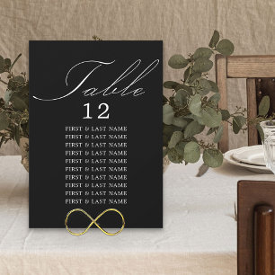 Convite Placa de Mesa Branca para Caligrafia Elegante