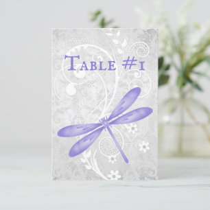 Convite Placa de Mesa de Recepção de casamento de Dragonfl