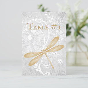 Convite Placa de Mesa de Recepção de casamento Dragonfly D