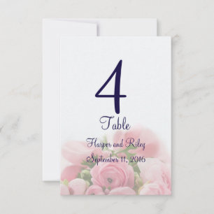 Convite Placa de Mesa de Recepção do Buquê de Rosas bonito