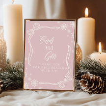 Placa de Mesa Pink Winter Coquette Cards and Gifts