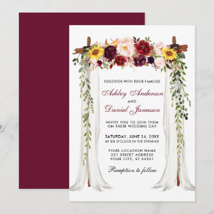 Convite Placa de Mistura de Cores de Casamento