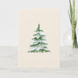 Convite Placa de Natal de vazio com Árvore de Neve de Aqua