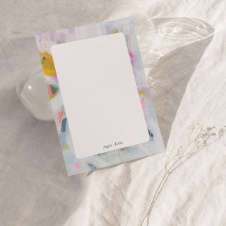 Convite Placa de Nota Plana Personalizada de Abstrato Art 