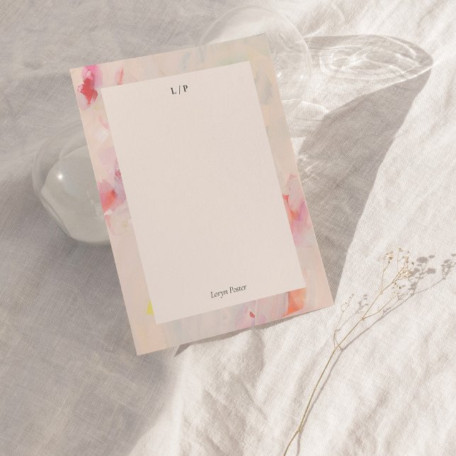 Convite Placa de Nota Plana Personalizada de Abstrato Art  (Criador carregado)