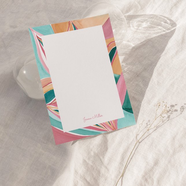 Convite Placa de Nota Plana Personalizada para Abstrato de (Criador carregado)