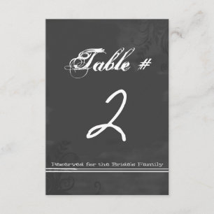 Convite Placa de Número de Mesa de Casamento com Estilo de