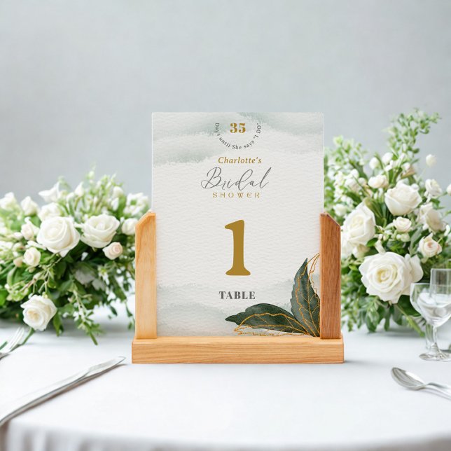 Convite Placa de Número de Tabela de Chá de panela de Aqua (Criador carregado)