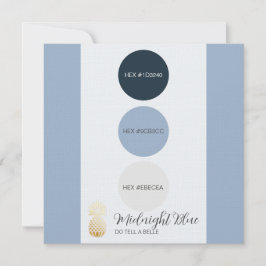 Convite Placa de Palavra Azul Midnight