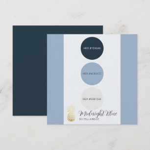 Convite Placa de Palavra Azul Midnight