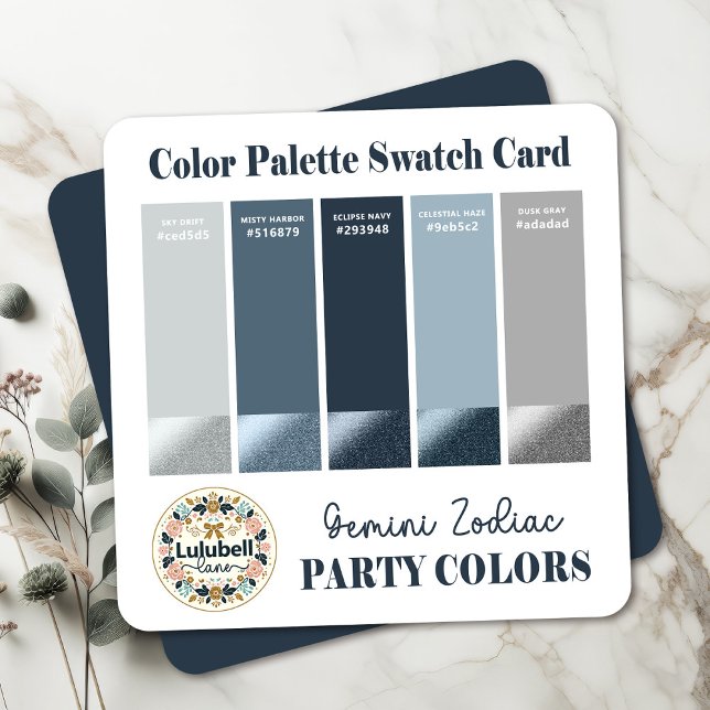 Convite Placa de Paleta de Seleção de Cores para Sinal Zod (Coordinate Your Taurus Zodiac Event With Our Handy Exclusive Color Palette. Match Everything!)