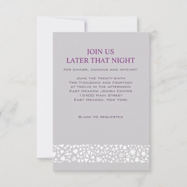 Convite Placa de Partido da Recepção de casamento Judaica  (Frente)