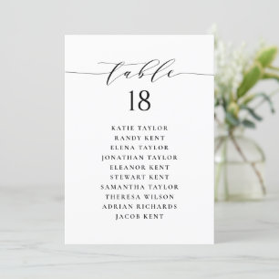 Convite Placa de Plano de Casamento de Casamento de Script