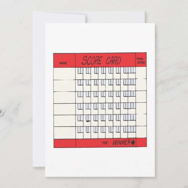 Convite Placa de pontuação (Frente)