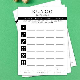 Convite Placa de pontuação simples em preto e branco com q