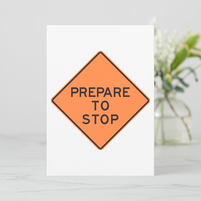 Convite Placa de Prepare para Parar (Criador carregado)