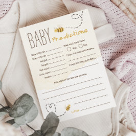 Convite Placa de previsão de Chá de fraldas de abelha doce