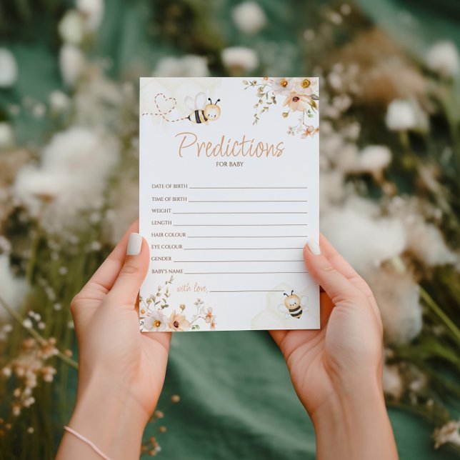 Convite Placa de previsão de Chá de fraldas de mel floral (Criador carregado)