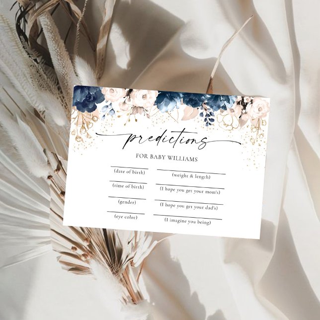 Convite Placa de previsão marinho azul e Rosa com poeira (Criador carregado)