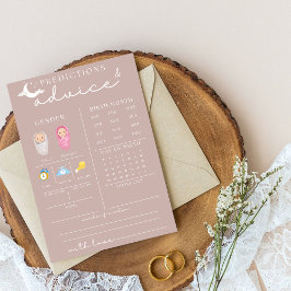 Convite Placa de &Previsões para Conselhos de Chá de frald