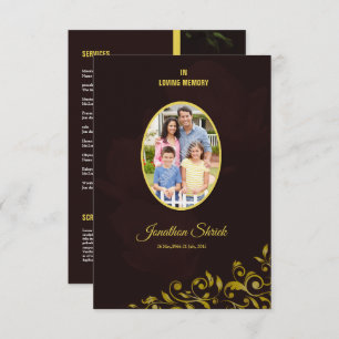 Convite Placa de programa funerário