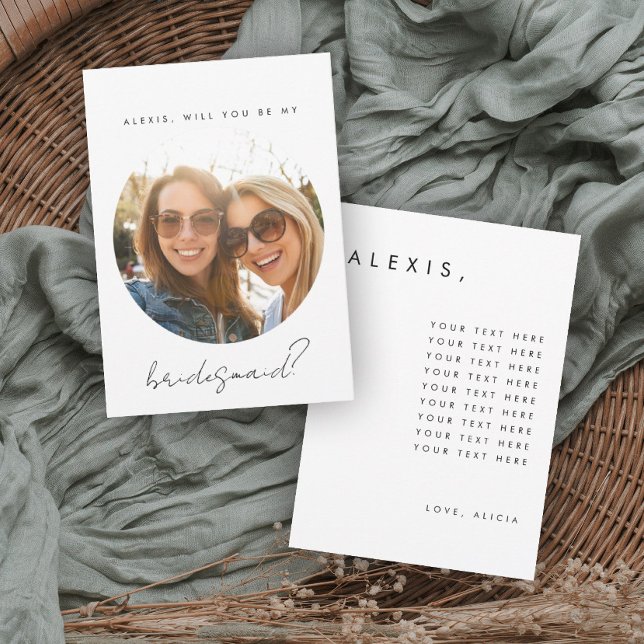 Convite Placa de Proposta Bridesmaid (Criador carregado)