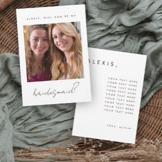 Convite Placa de Proposta Bridesmaid