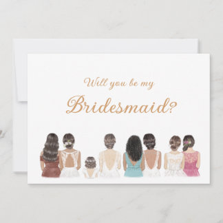 Convite Placa de Proposta Bridesmaid